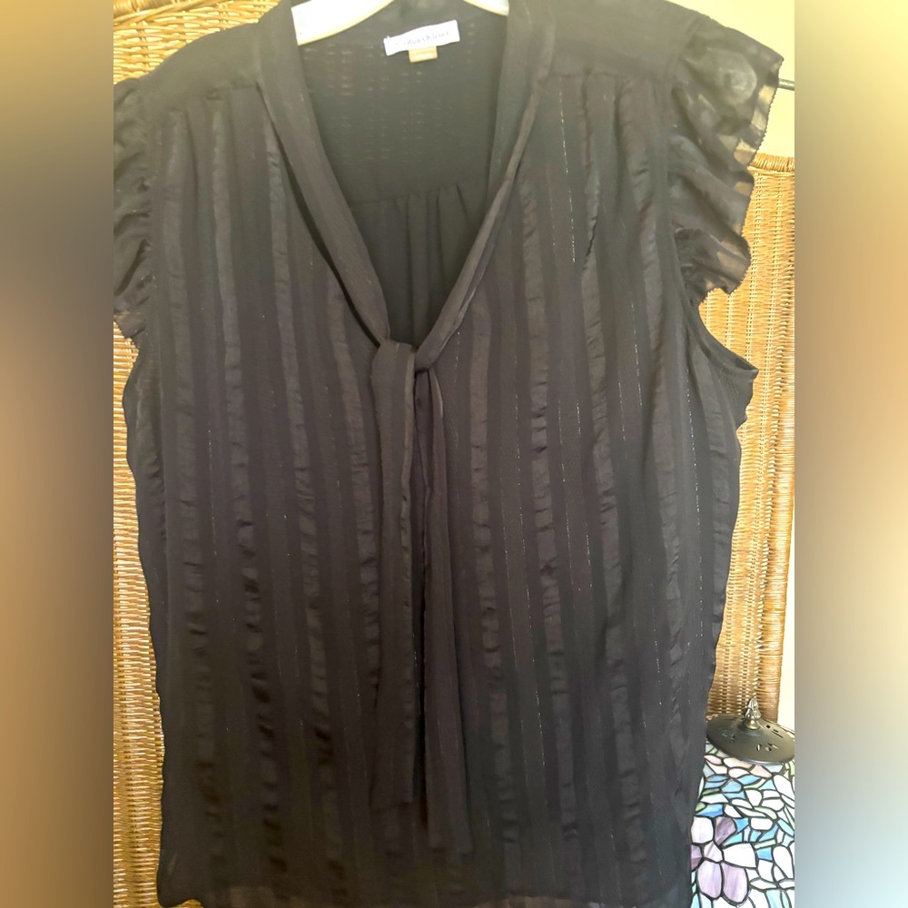 Calvin Klein Black Sheer Blouse